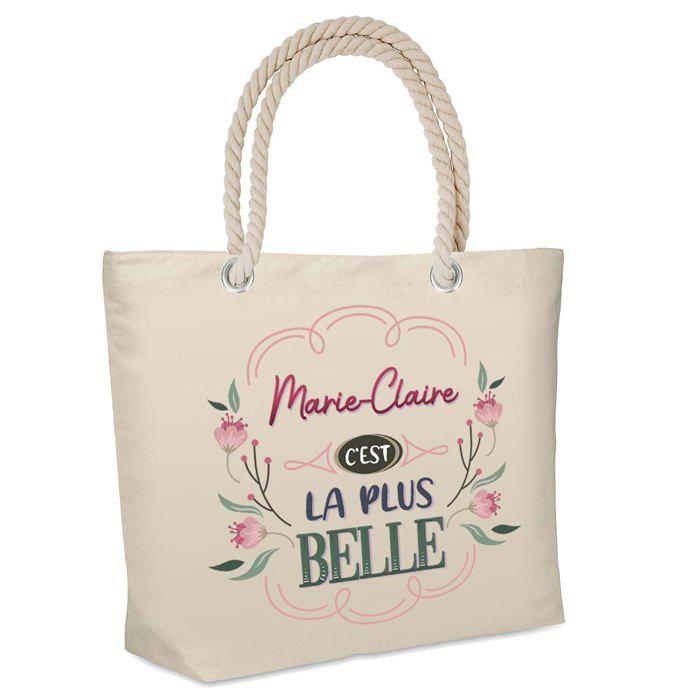 Sac cabas - PLANETEE - Isotherme de plage Marie-Claire - Jute - Imprimé en France - Grande contenance