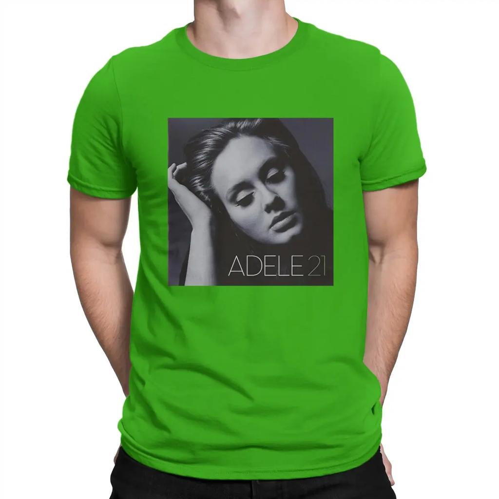21 Album T-Shirts Men A-Adele Singer Funny Pure Cotton Tees Round Collar Short Sleeve T Shirts Gift Idea Clothes