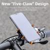 WEST BIKING Bicycle Mobile Phone Holder 360° Rotatable Aluminum Alloy Phone Holder Five Claws Adjustable MTB Road Bike Bracket 1