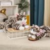 Realistic Simulation Cat Plush Toys Soft Fluffy Kitten Cuddle Pillow Voiced Cat Doll  Soothing Toy