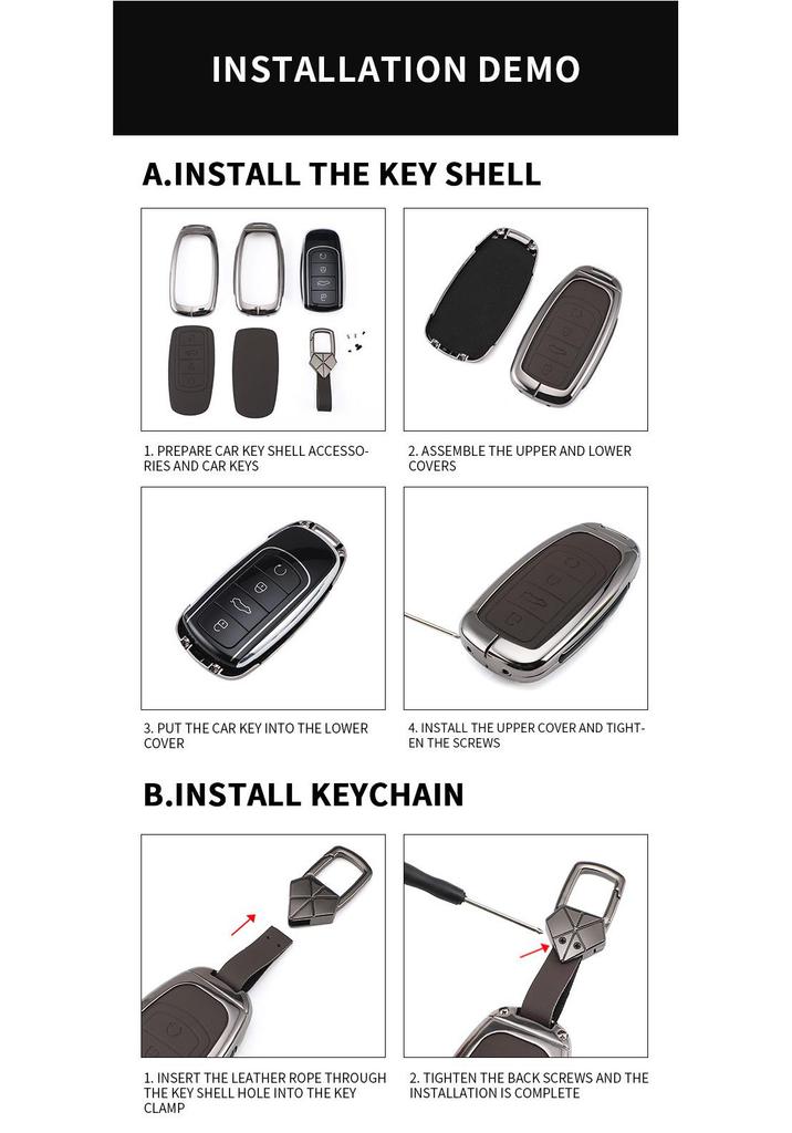 Чехол для ключа Geely для моделей Binyue, Boyue, Emgrand GS, Xingrui GL, Xingyue L, Binrui, Icon, Shell, Borui