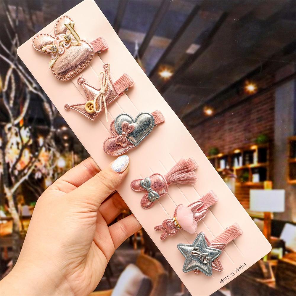 Кавайный Мультяшный Принцесса Детский Набор Заколок для Волос Девочки Дети Цветок Заколки Зажим Аксессуары Заколки Заколка Головной Убор Головной Убор