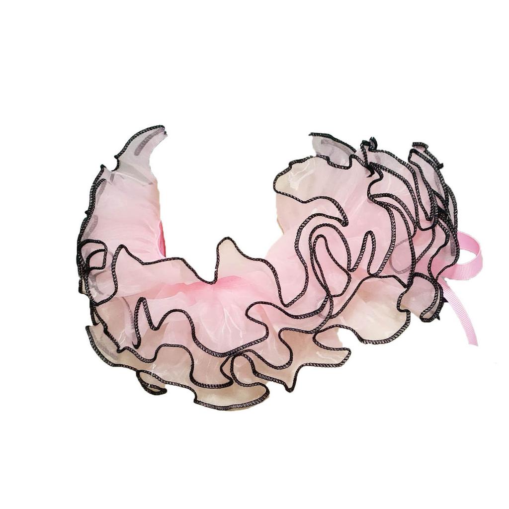 Винтажный органзовый воротник с оборками, воротник-стойка в елизаветинском стиле, воротник-стойка с оборками, воротники с клоунским воротником