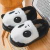 Women's Winter Panda Cotton Heeled Slippers - Cozy, Non-Slip, Plush Velvet for Warmth