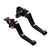 Nakira Brake Clutch Lever Set Ninja250 Ninja400 Z250 Z400 Versis-X250 (Black)