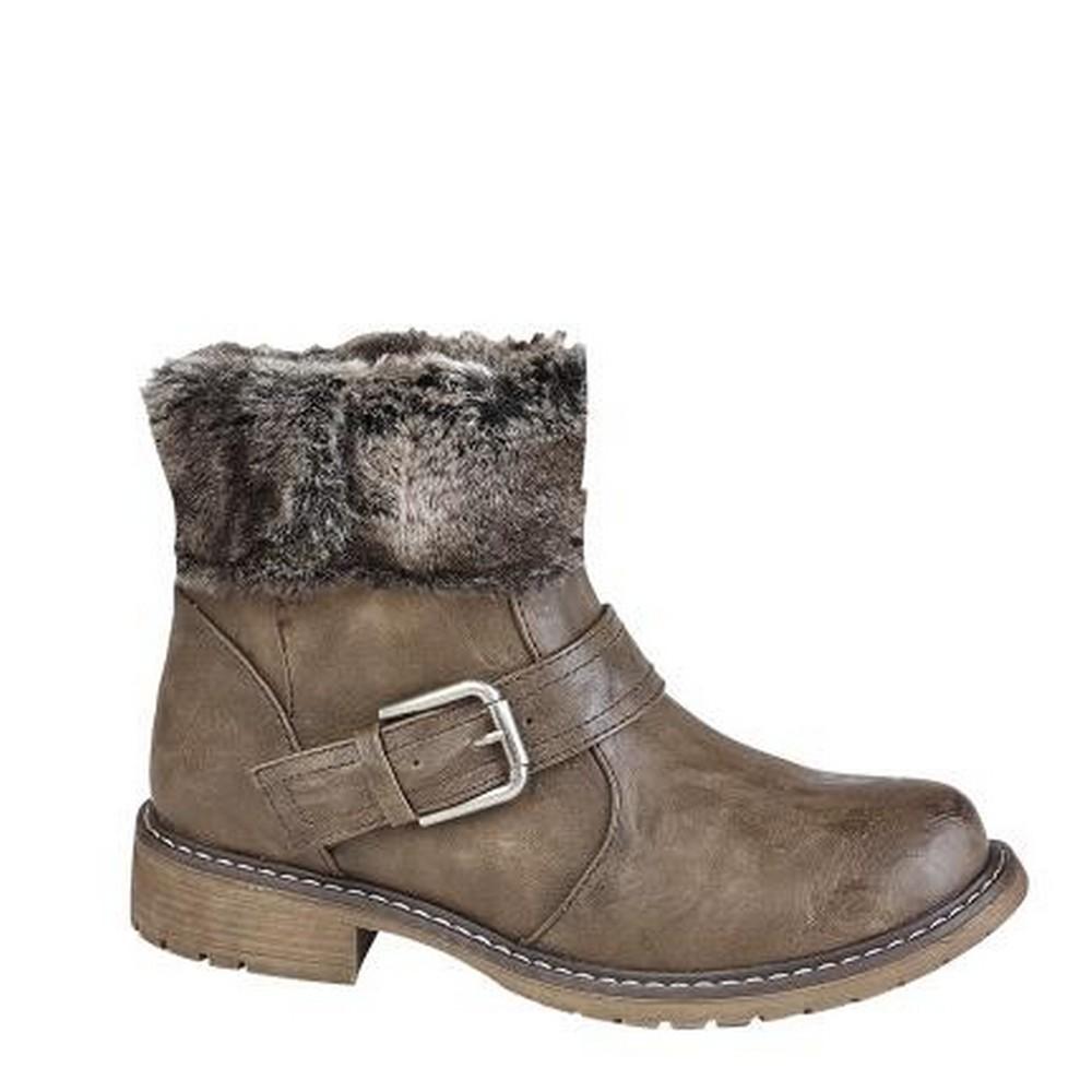 Cipriata Женские/женские кожаные ботинки Andreana со складными застежками в байкерском стиле