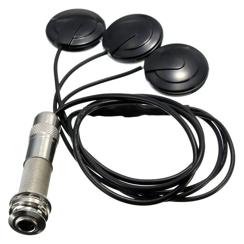 Прочный пьезо-звукосниматель 3 датчика 6,35 мм для акустической гитары, укулеле, мандолины