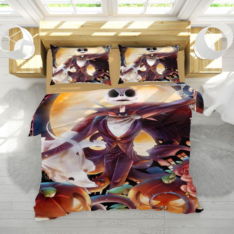 Роскошный 3-предметный комплект постельного белья «Кошмар перед Рождеством» для максимального комфорта