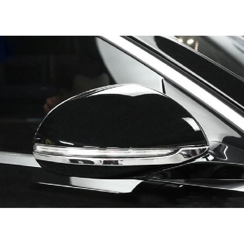Fit For Benz EQE EQS - Silver Steel Exterior Rear View Mirror Strip Trim