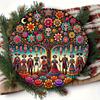 D Flat D Flat pc Fairy Round Aluminum Sign Mushrooms Metal Tin Sign Garden XRound Aluminum Sign  Butterflies Meta