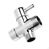 T-adapter 3-Ways Shut-Off Valve 2.5 Solid Brass Bath Toilet Bidet Sprayer Switch Diverter Chrome