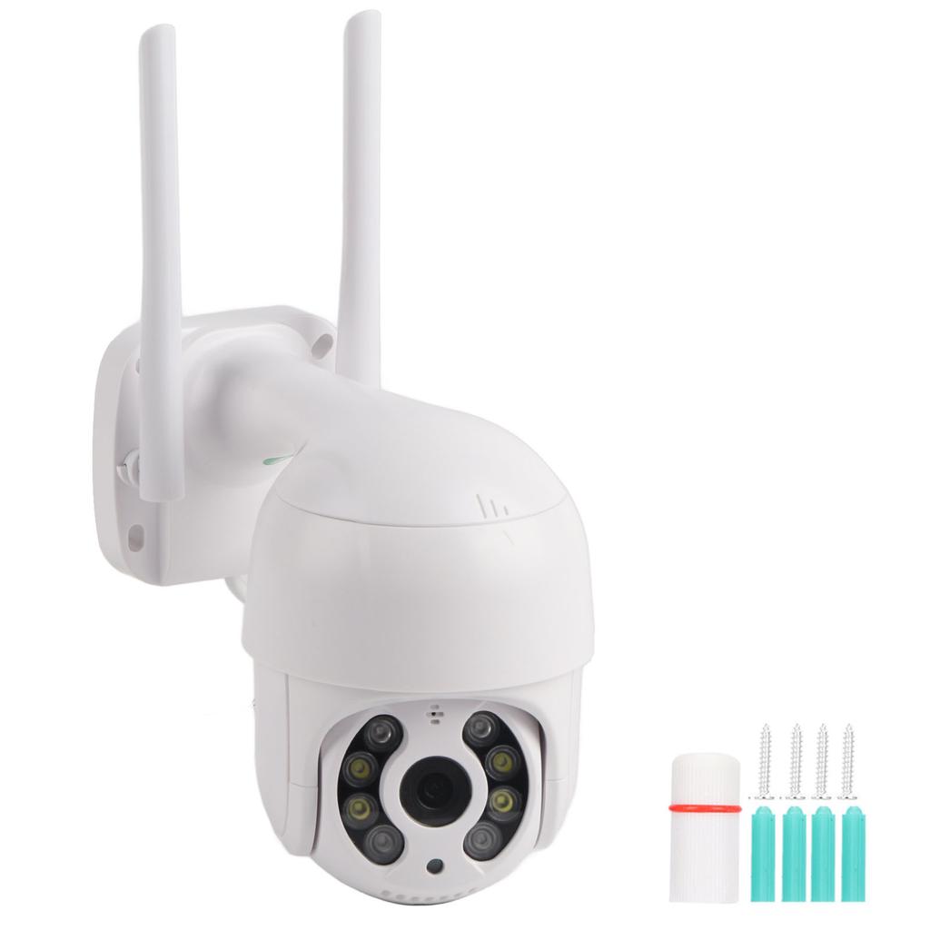 2in IP66 Proof PTZ Dome Camera 1080P WiFi 8 Lights Security Surveillance Work with Icsee