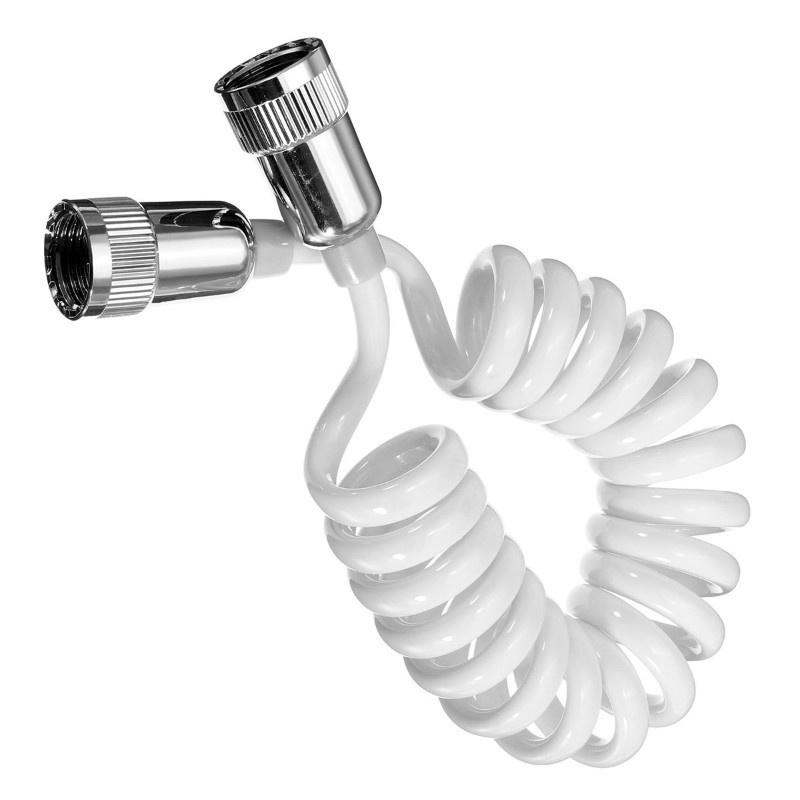 1.5/2m ABS Telephone Line Style Spring Flexible Shower Hose Water Plumbing Toilet Bidet Sprayer Gun Connect Pipe