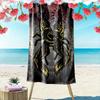 Majestic Twin Shadow Wolves Print Beach Towel, Quick Drying, Suitable for Travel, Outdoor Sports, Jogging, the Beach and Swimming, Gift