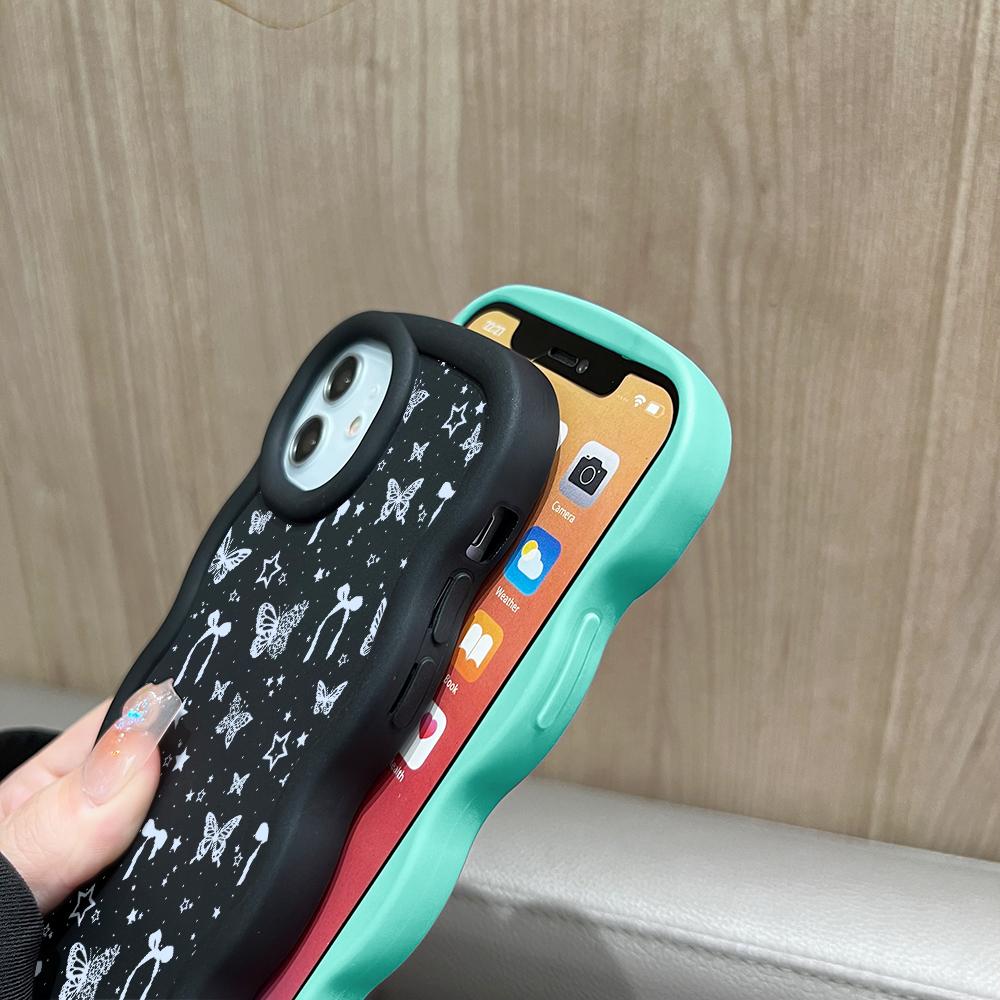 Окрашенный узор Big Wave Edge Мягкий силиконовый материал Macaron чехол для телефона противоударный защитный резиновый чехол для OnePlus Vivo Motorola Moto