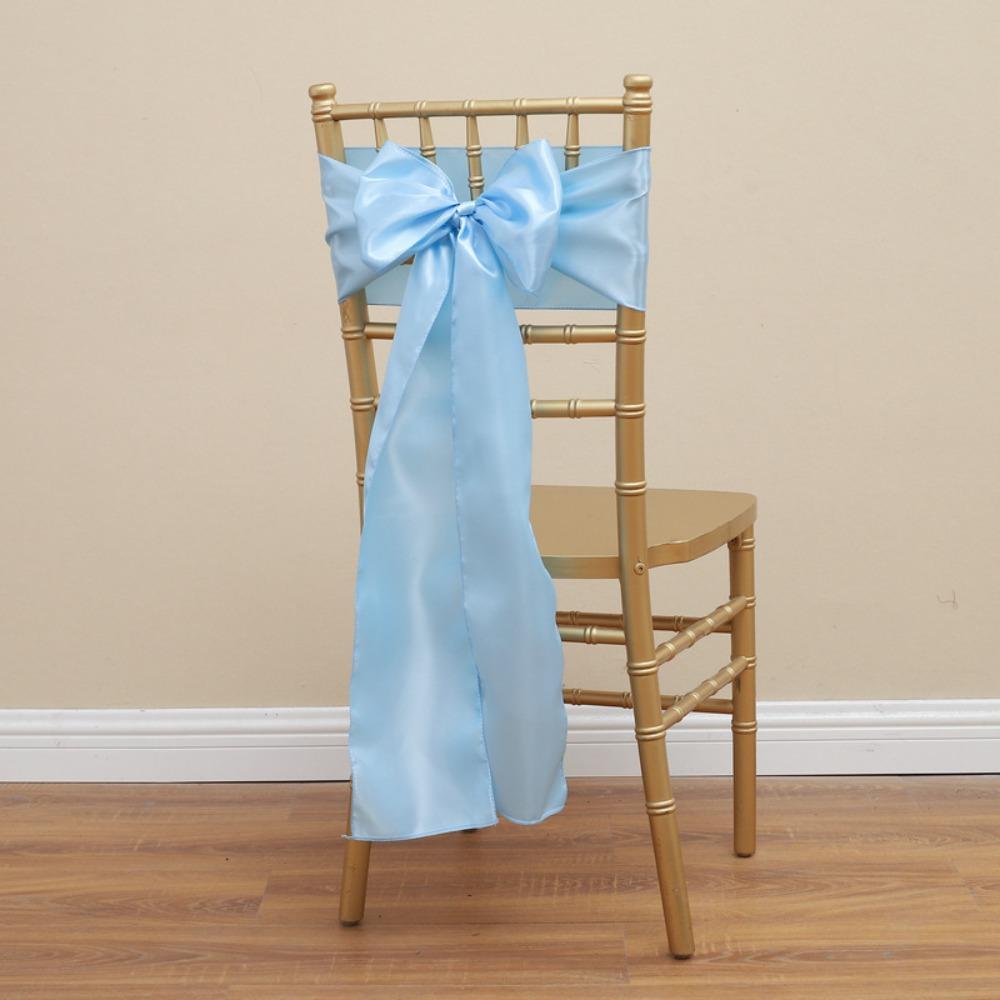 5 шт. винтажные атласные свадебные пояса на стулья 275 см спинка стула лента бант чехол на стул на день рождения
