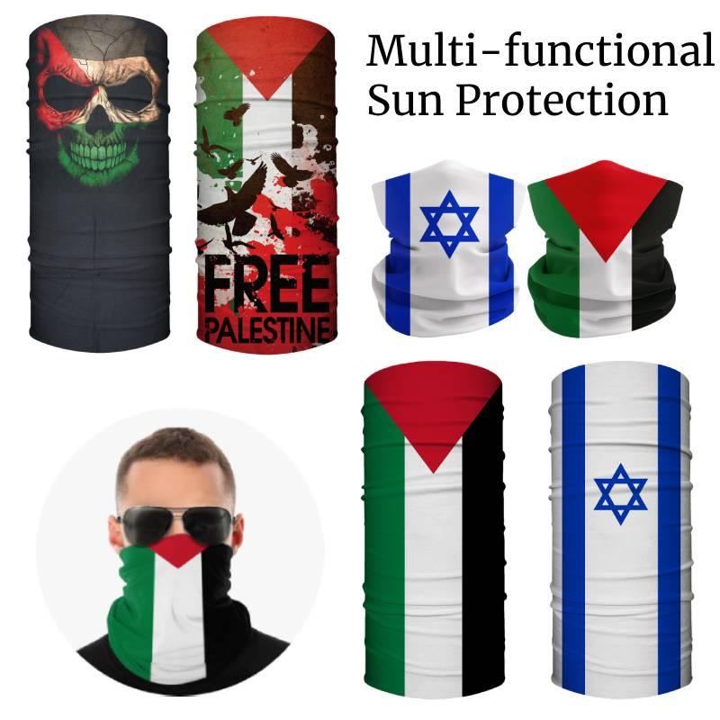 Волшебная повязка на голову с палестинским и израильским флагами для активного отдыха