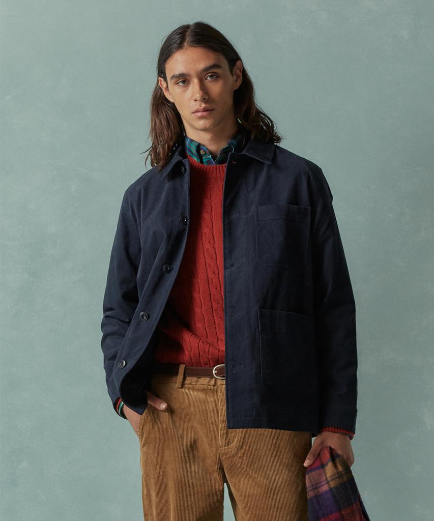 BROOKS BROTHERS Cotton Chore Jacket (Dark Navy) (Bbotmbg303)