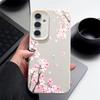 Розовые Цветы Персика Цветочный Чехол Для Samsung S26 S25 S24 Ultra S23 S22 S21 FE A15 A16 A17 A26 A35 A36 A37 A54 A55 A56 A57 5G Чехол с Текстурой Кожи