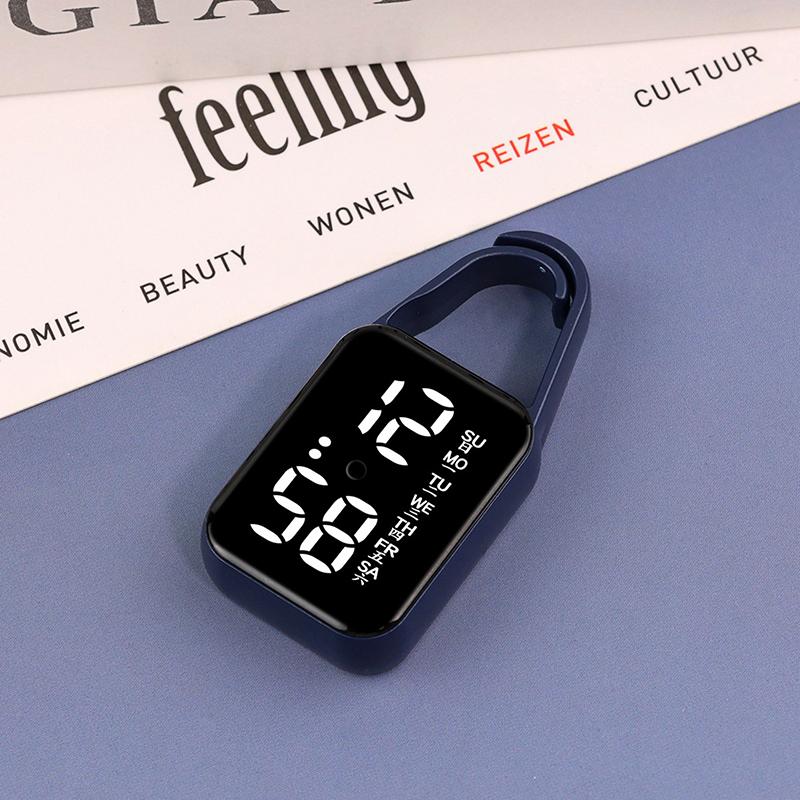 Светодиодные цифровые электронные часы-брелок со светящейся функцией, детские подарки, многофункциональные подвесные часы, карманные часы