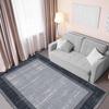 Ottomanson Area Rug Contemporary Border Design Rubber Backing 152 X 198 Cm Import from Grey/Navy [Official Japan]