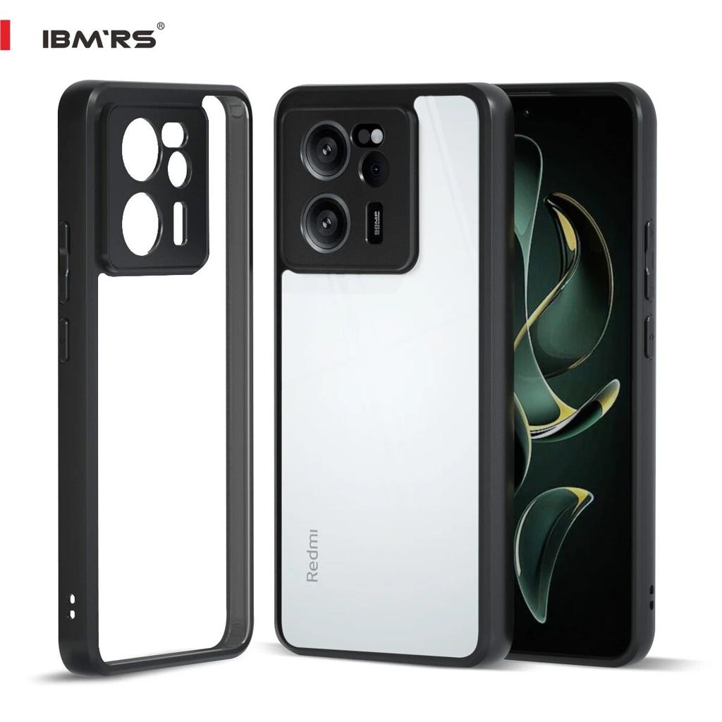 (Comes with wrist strap)ibmrs for Xiaomi 13T Pro/Redmi K60 Ultra Anti-Fingerprint Camo Case ,matte Clear transparent phone protective case