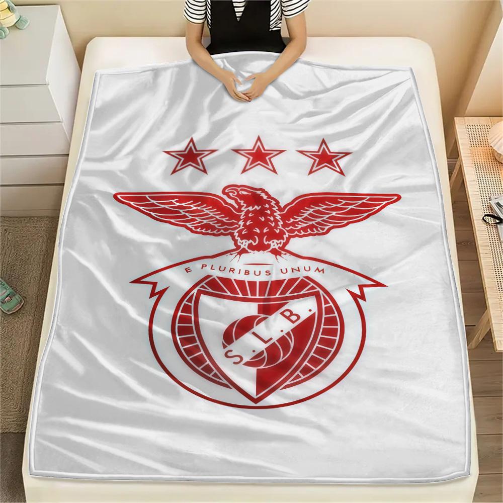 Benfica LOGO FlAannel Blanket, High quality Comfortable for All Seasons, Home Decor, Warmth and Comfort