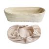 Bread Proofing Basket with Liner Oval Round Banneton Dough Proofing Bowls Handmade Sourdough Bread Rattan Fermentation Basket Baking Supplies