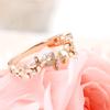 Fresh Flower Finger Ring for Women Silver Color/Rose Gold Color Aesthetic Rings Party Fancy Birthday Gift Fashion Jewelry