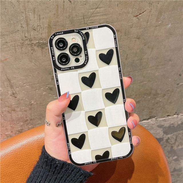 Чехол Ins Love Heart с рисунком для Iphone 14, силиконовые чехлы Funda Iphone 11 12 13 Pro Max 7 Plus 8 X Xs Max Se 2022 Xr, чехол