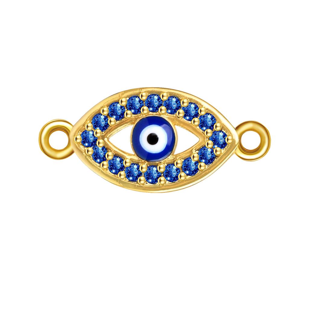 Подвеска-ожерелье и браслет с цирконием «Сглаз» для женщин, аксессуары для ювелирных изделий ручной работы, материалы для изготовления брелоков