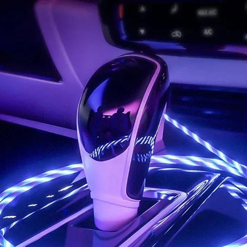 1 м кабель для быстрой зарядки, светящийся светодиодный кабель типа C, кабель для передачи данных, струящийся стример, USB для iPhone 14 13 Pro Max Xiaomi Universal