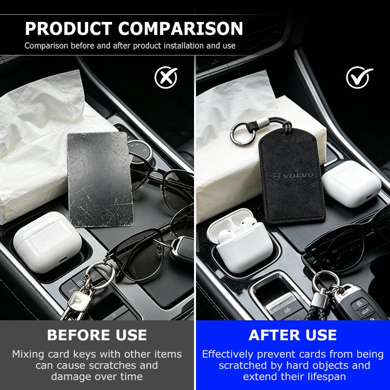 Suede Car NFC Card Key Cover Fob Case Protector Holder Shell For Volvo XC90 XC60 C30 S60 C70 XC40 V40 XC70 V70 V60 S80 S90 JL9