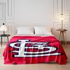Red Blanket with Interlocking Letters print blanket soft and cozy perfect for the living room bed sofa or a nap,gift
