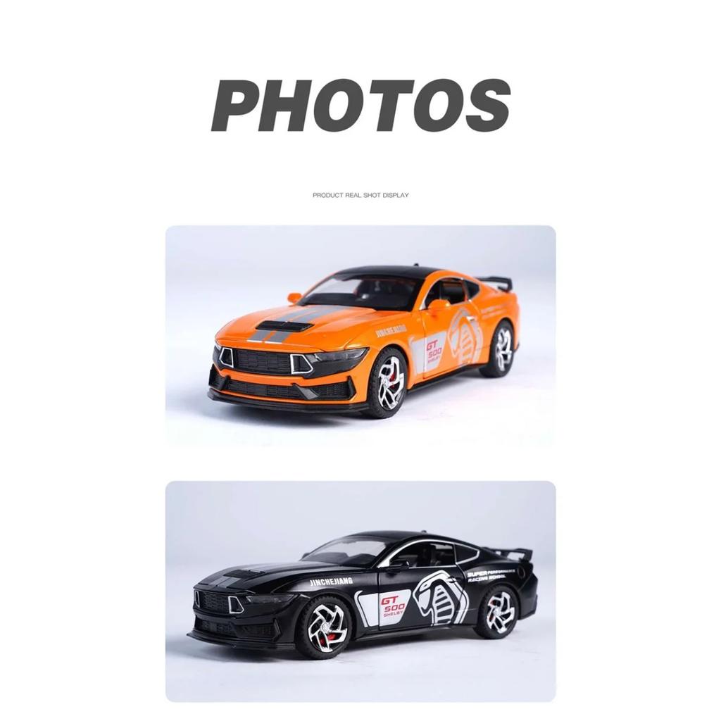 1/32 Ford Mustang Shelby GT500 литой спортивный автомобиль модель литой игрушечный гоночный автомобиль модель транспортного средства имитация звука и света детский подарок