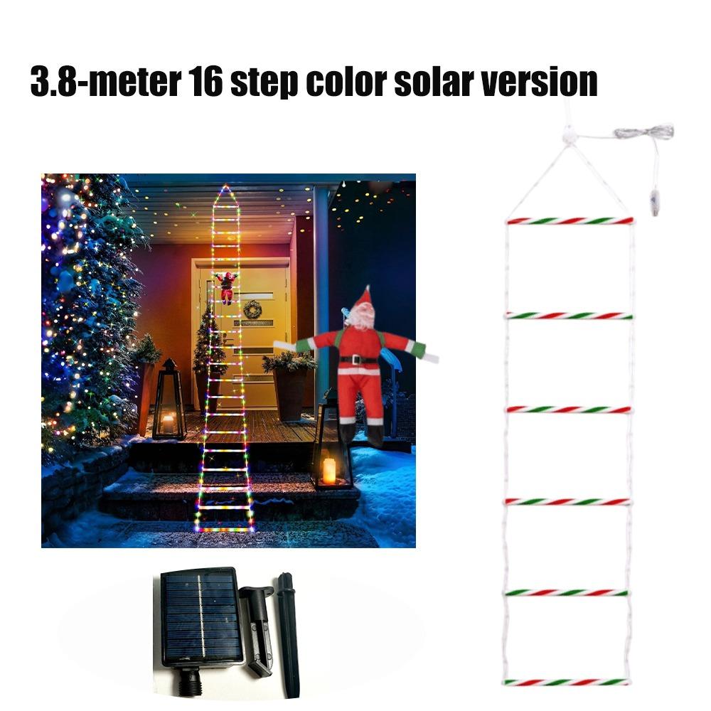 LED Christmas Decoration Warm White Ladder Lights 380cm/300cm/180cm/240cm Climbing Figure Home