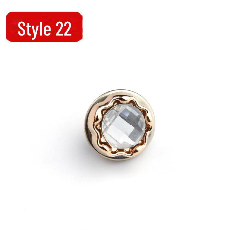 Anti-Exposure, Concealed, Removable and Sew-Free Pearl Shirt Brooch Buttons