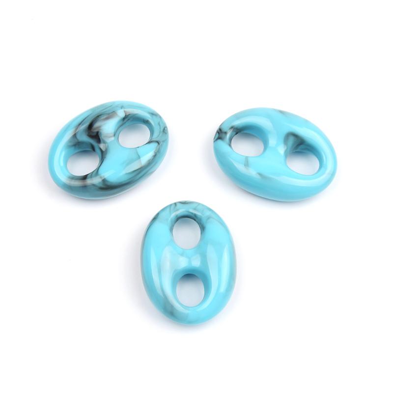 3Pcs 30X41Mm Vintage Acrylic Geometric Beads Diy Necklace Bracelet Garment Bag Accessory Material