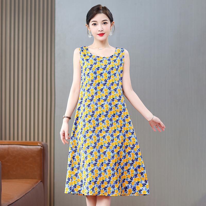 Элегантные платья без рукавов больших размеров для женщин, винтажное длинное летнее платье