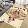 Custom Name,Nezuko Kamado Home Sofa Decoration for Living Room & Bedroom, Non‑Slip Play Flannel Floor Mat for Game Room