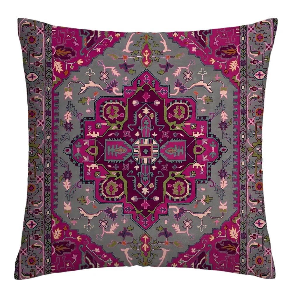 Moroccan Ethnic Cushion Cover, Short Plush Pillowcase 40x40 45x45 50x50 60x60, Sofa Decorative Cushion Cover, Home Decoration