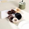 Japanese & Korean Plush Seamless Towel Hair Tie & Headband Set - No Crease, Extra Thick, High Elastic, Small Size, Colored Rubber Band for Women