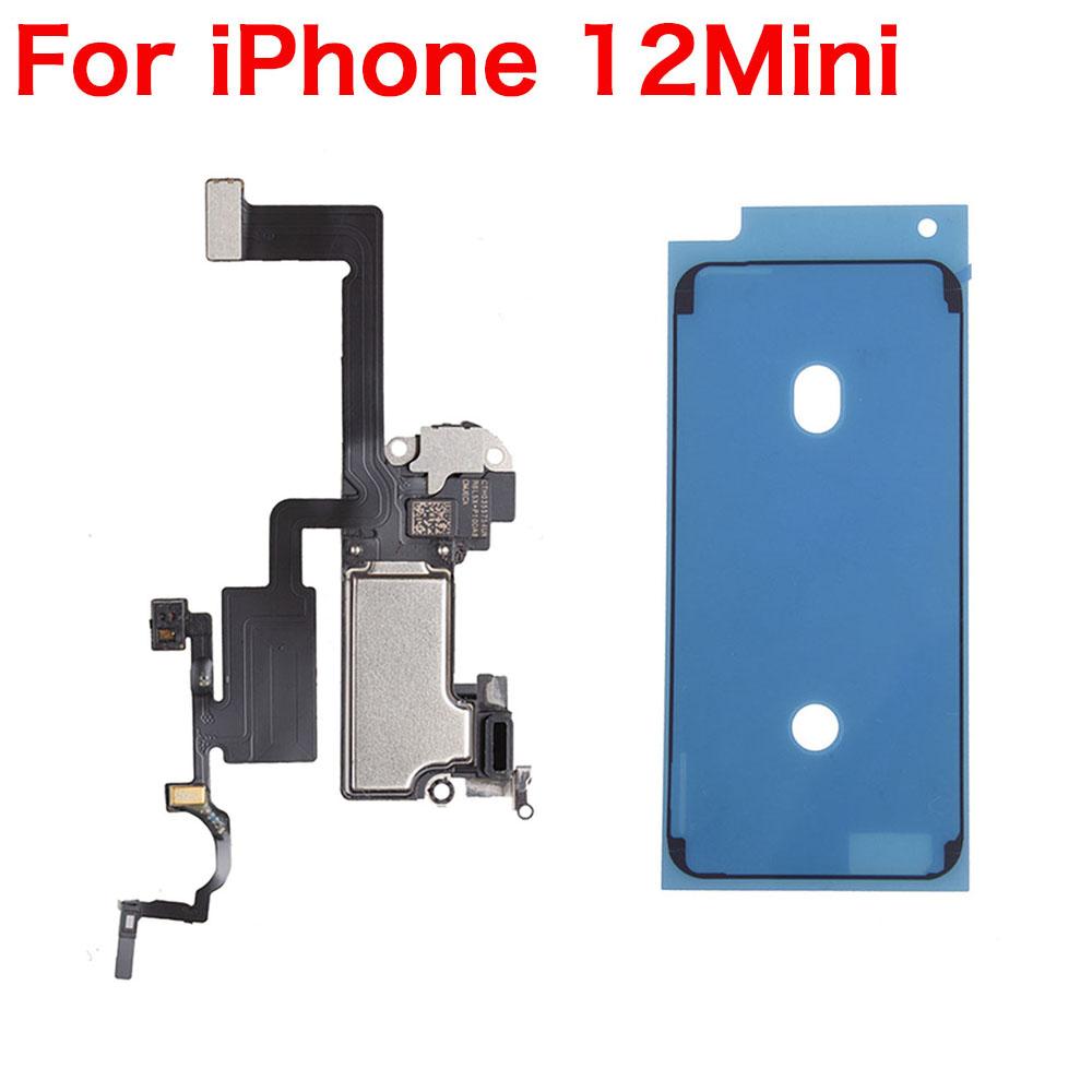 Разговорный динамик + Водонепроницаемый клей с шлейфом для iPhone X XR XS 11 12 Mini Pro Max Верхний передний динамик Замена