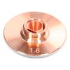 Laser Nozzle Cutting Machine Head Cutter Dual Optical Fibre Chrome Plated Copper 1.6mm 0.06in