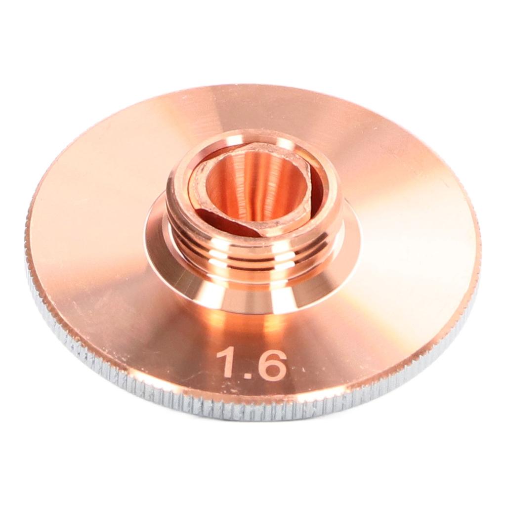 Laser Nozzle Cutting Machine Head Cutter Dual Optical Fibre Chrome Plated Copper 1.6mm  0.06in