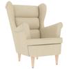 VidaXL Fauteuil crème 74x84x100 cm tissu, fauteuil relax, fauteuil de salon, chaise de chambre à coucher, chaise longue, 4016902