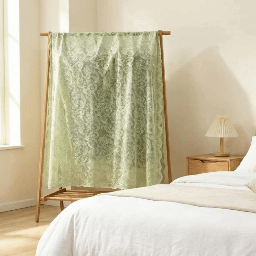 Moisture-proof Floor Clothes Hanger Dust Cover Lace Print Hanging Clothes Bag Dresses