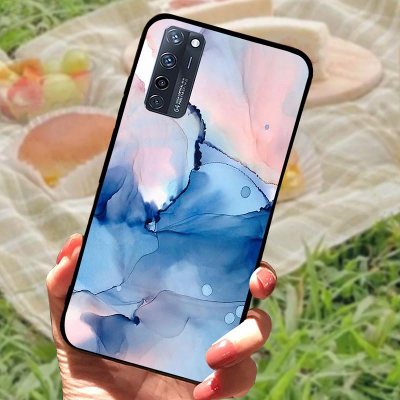 Для ZTE Axon 20 5G Чехол-бампер Силиконовый Мягкий Мраморный Черный Funda Coque для ZTE A20 5G A2121 4G Axon 20 Extreme Защитный