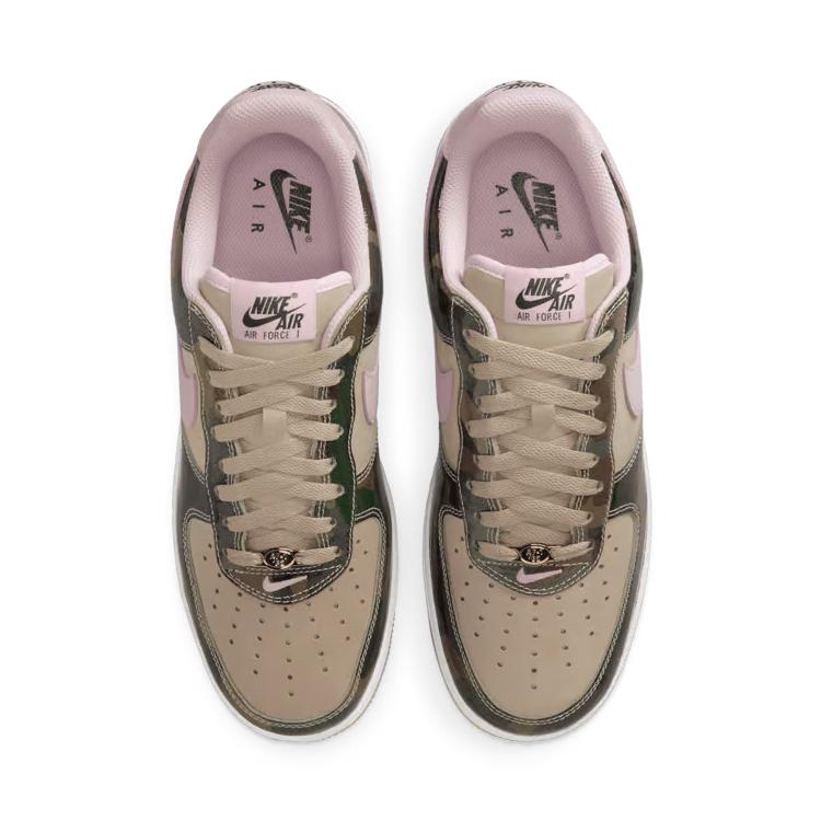 Nike Мужские кроссовки Air Force 1 Low Patent Camo Зеленый Мультиколор Хаки HQ1967-200