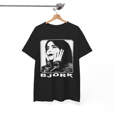 Футболка Bjork Винтажная Унисекс Футболка с Логотипом Bjork Музыкальная Футболка Футболка Унисекс Рок-Группы Футболка Унисекс